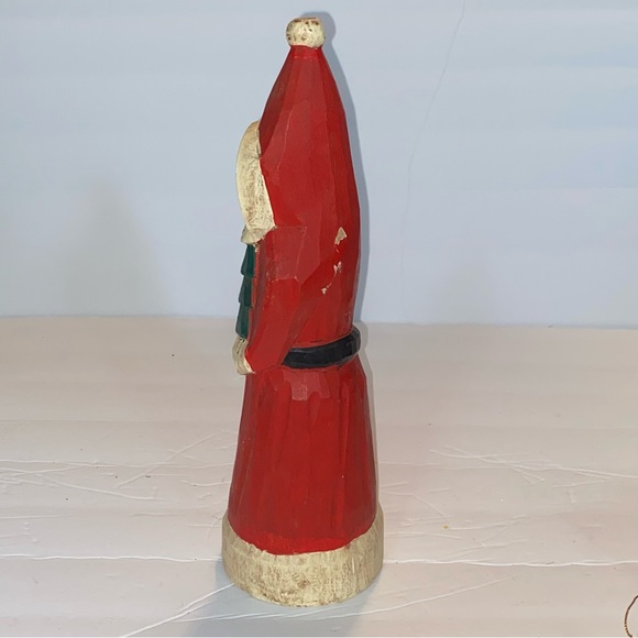 Midwest of Cannon Falls Santa with Christmas Tree Figure Folk Art 12" - Picture 6 of 7